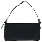 FENDI Zucchino Canvas Hand Bag Black Silver94186