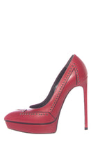 YSL Yves Saint Laurent Red Jeweled Lightning Heels SZ 36