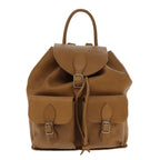 FENDI Backpack Leather Gold Brown94235
