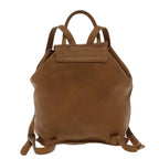 FENDI Backpack Leather Gold Brown94235