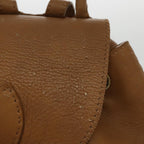 FENDI Backpack Leather Gold Brown94235