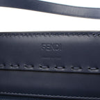 FENDI SHOPPING BAG Shoulder bag Tote bag Leather Navy