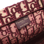 Dior BOOK TOTE Book tote Large Oblique Handbag Tote bag Canvas Beige Bordeaux