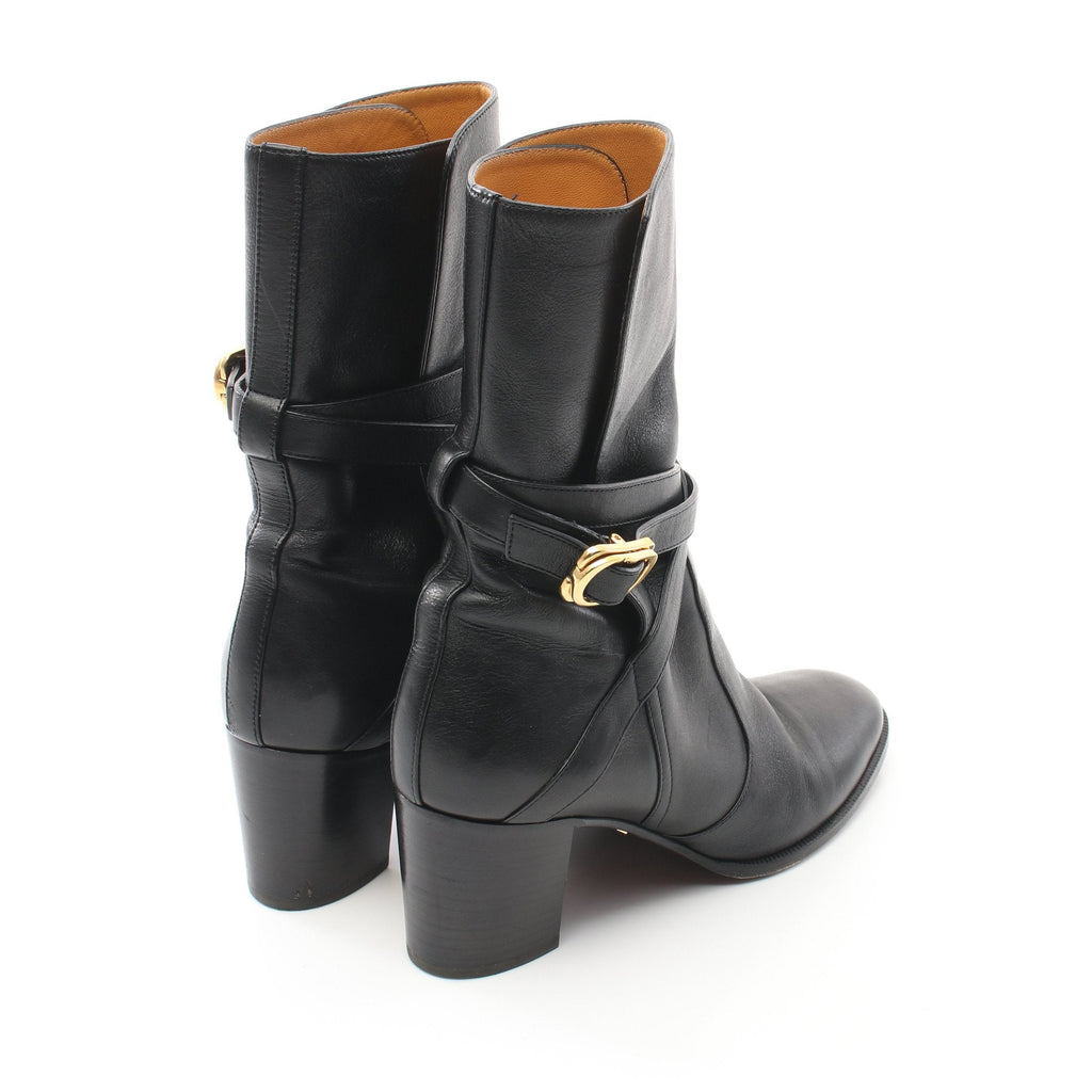 Dior Short Boots Leather Black