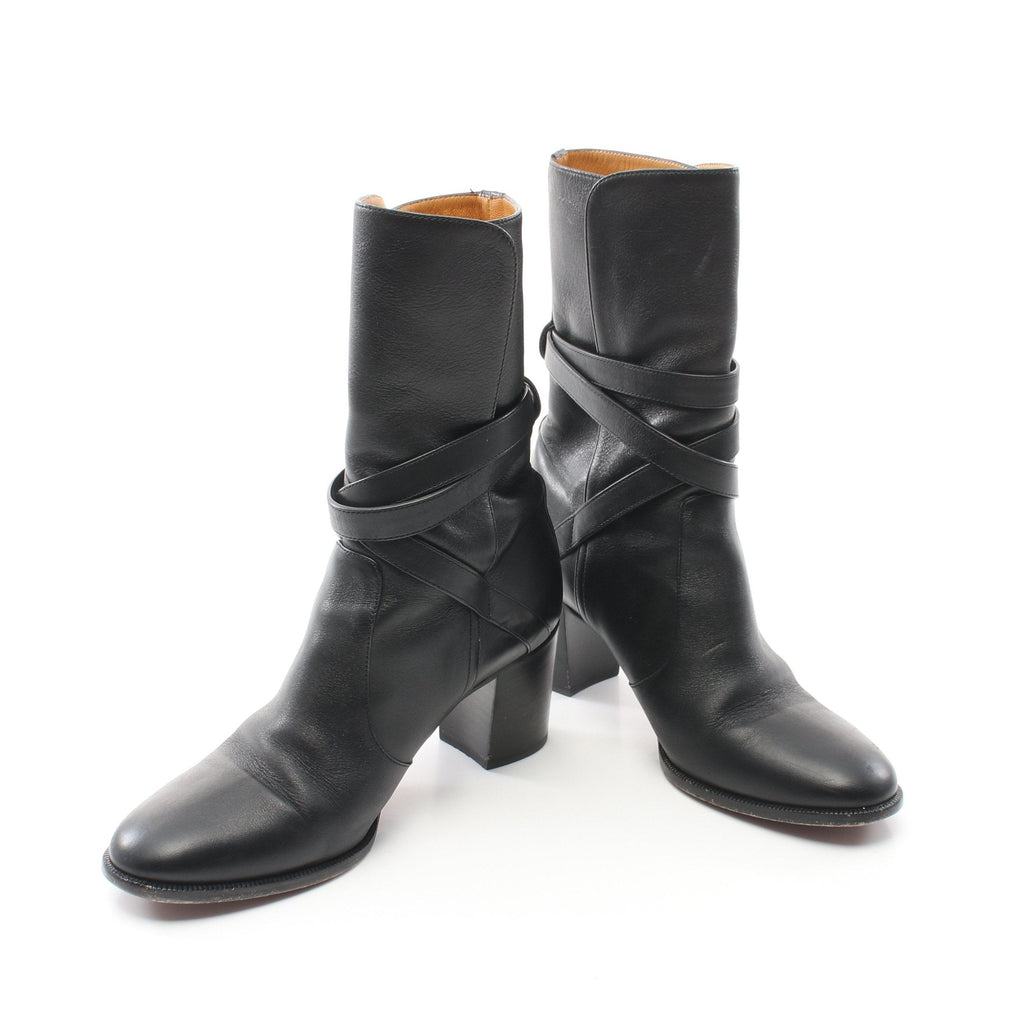 Dior Short Boots Leather Black