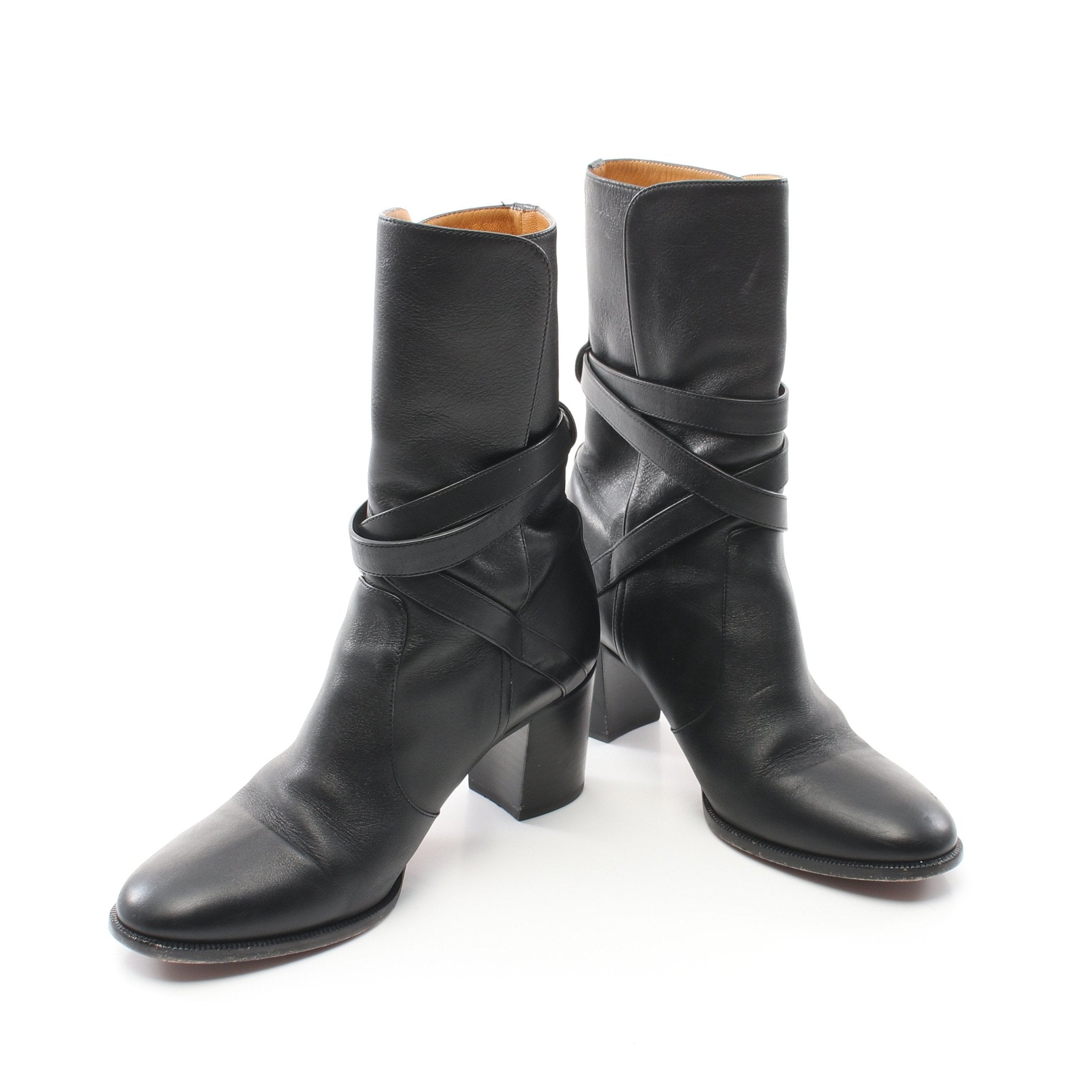 Dior Short Boots Leather Black