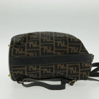 FENDI Zucca Canvas Backpack Brown Black Gold94295