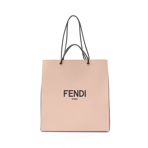 FENDI Fendi Bag Medium Shopping bag Shoulder bag Tote bag Leather Pink beige Black 2WAY