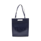 FENDI SHOPPING BAG Shoulder bag Tote bag Leather Navy 2WAY