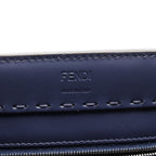 FENDI SHOPPING BAG Shoulder bag Tote bag Leather Navy 2WAY