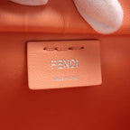 FENDI Mini Troisours Handbag Leather Coral orange 2WAY