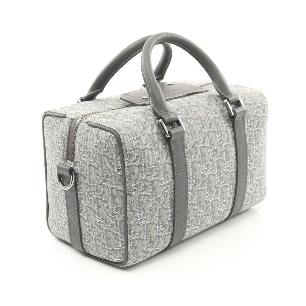 Dior LINGOT26 Rango Handbag Canvas Leather Gray 2WAY