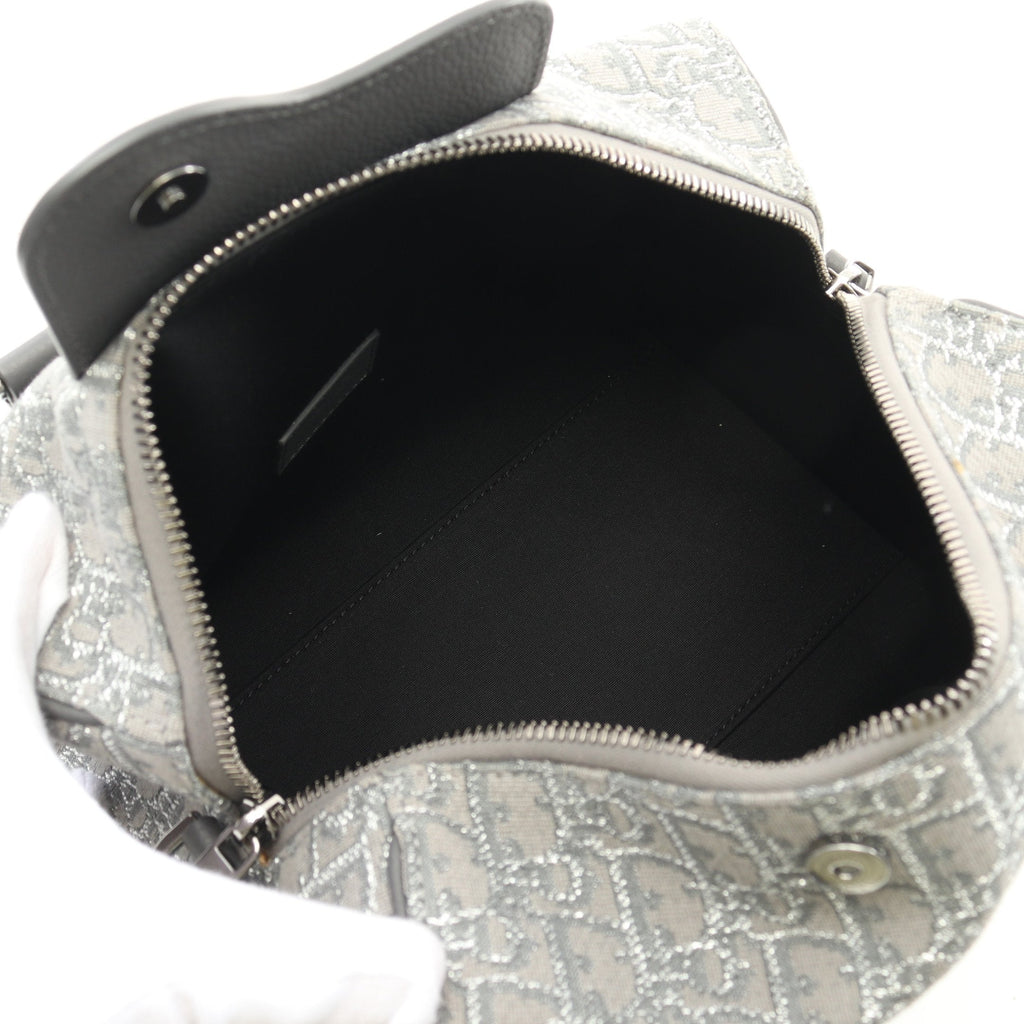 Dior LINGOT26 Rango Handbag Canvas Leather Gray 2WAY