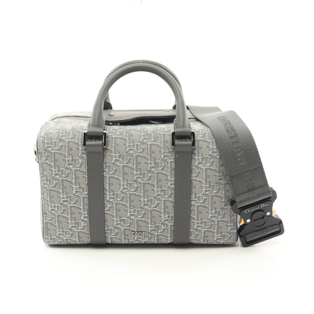 Dior LINGOT26 Rango Handbag Canvas Leather Gray 2WAY