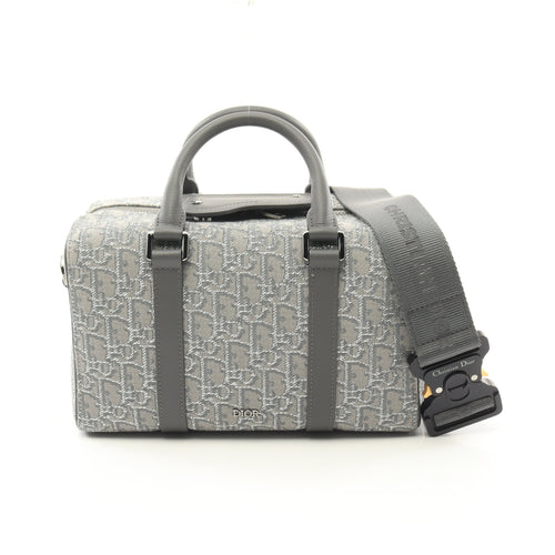Dior LINGOT26 Rango Handbag Canvas Leather Gray 2WAY