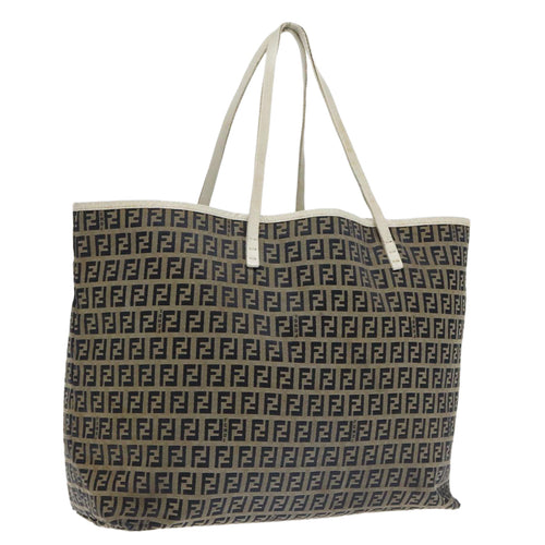 FENDI Zucchino Canvas Tote Bag Navy94430
