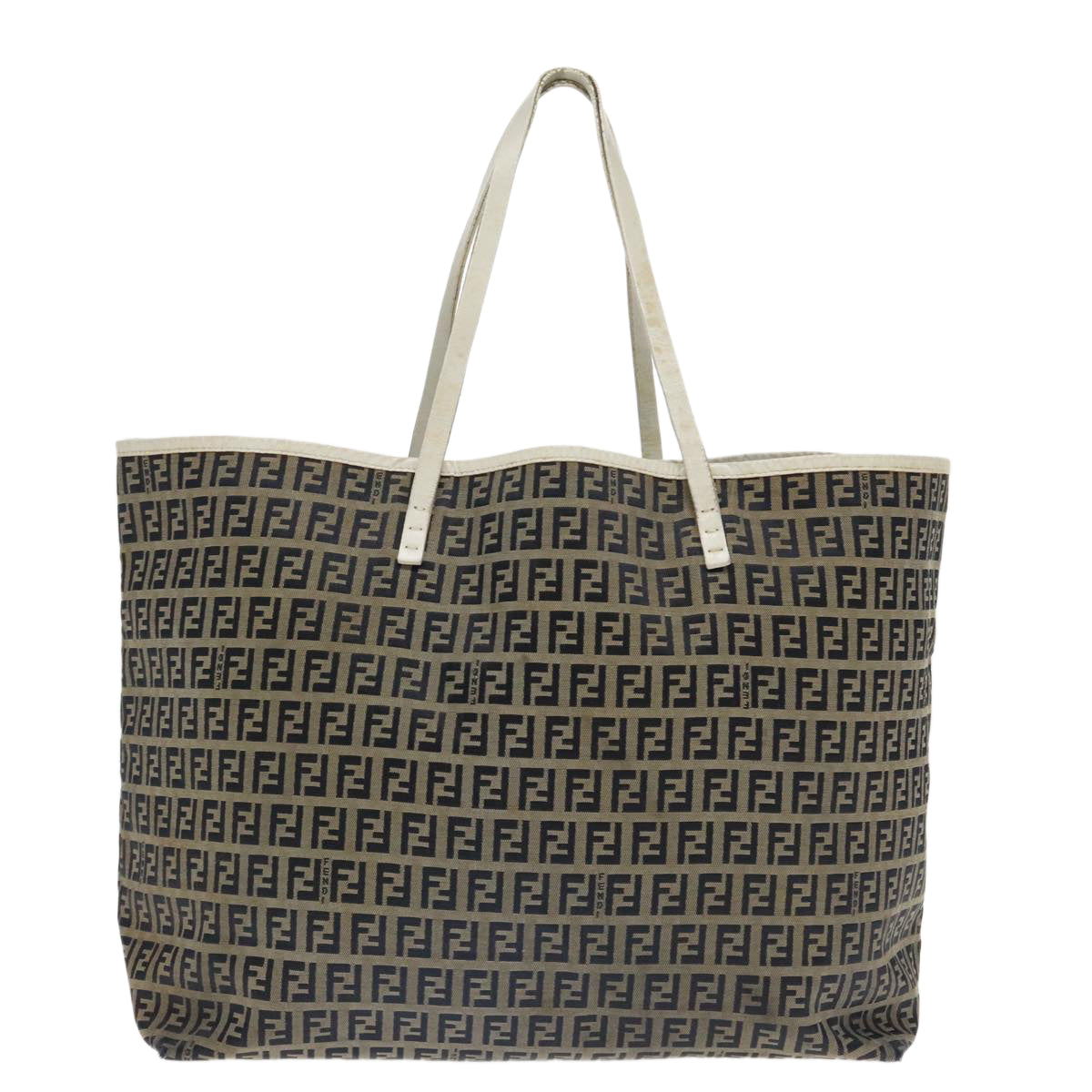 FENDI Zucchino Canvas Tote Bag Navy94430