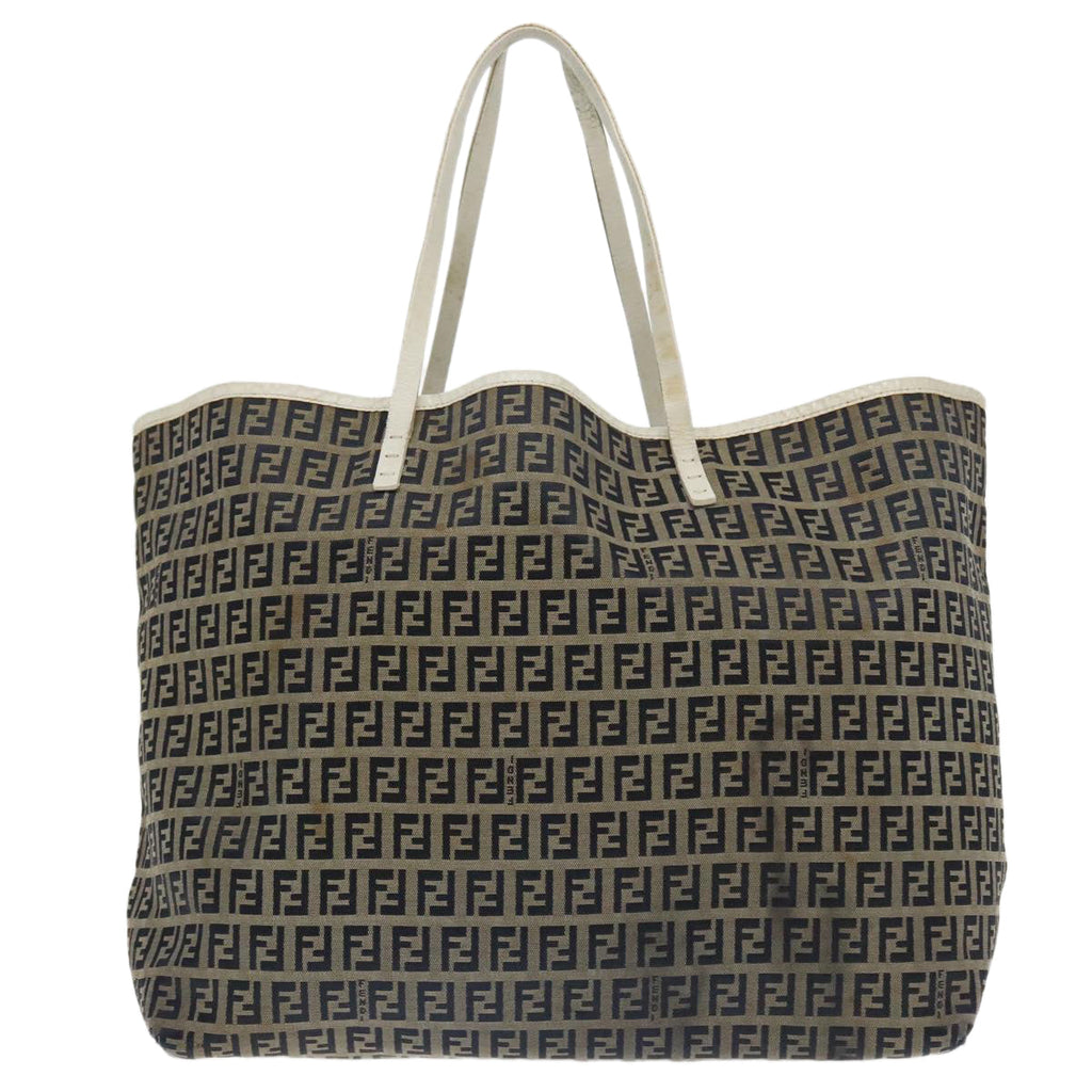 FENDI Zucchino Canvas Tote Bag Navy94430