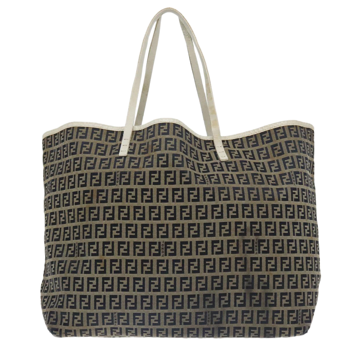 FENDI Zucchino Canvas Tote Bag Navy94430