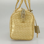 FENDI Zucchino Canvas Hand Bag Gold94454