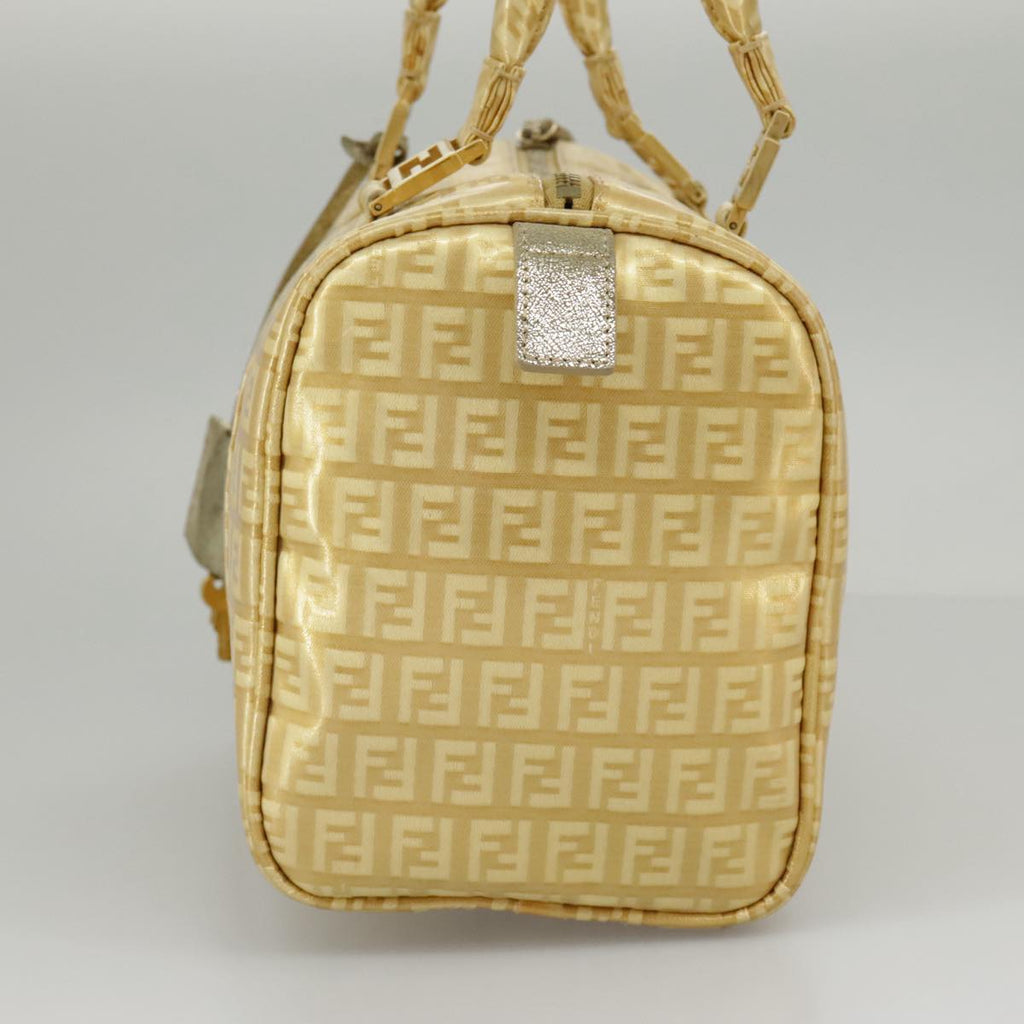 FENDI Zucchino Canvas Hand Bag Gold94454