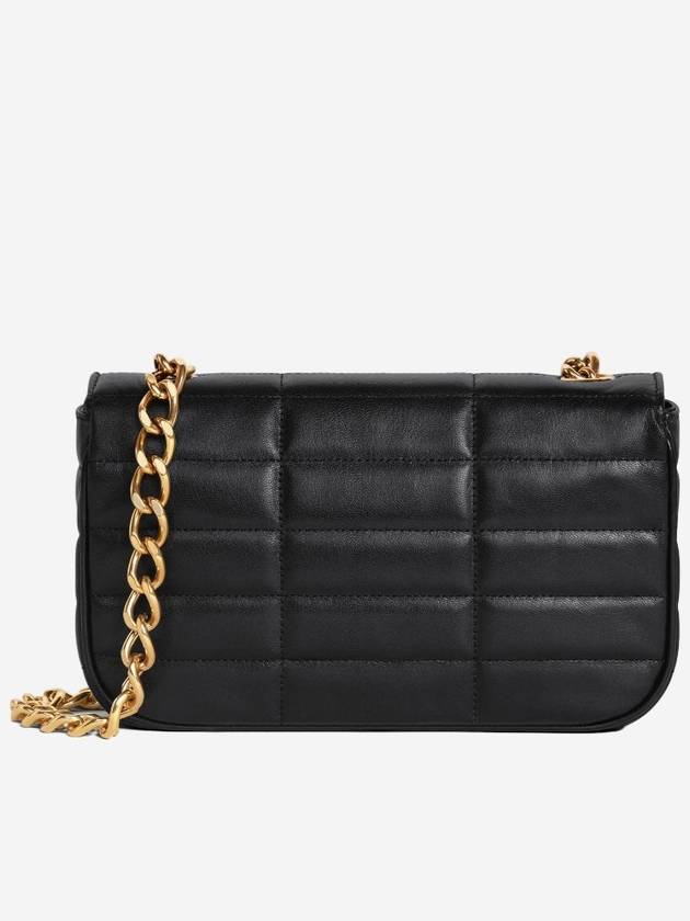 CELINE Monochrome Matelasse Chain Shoulder Bag Black