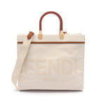 FENDI SUNSHINE MEDIUM Sunshine Medium Handbag Tote bag Canvas Ivory
