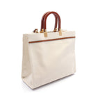 FENDI SUNSHINE MEDIUM Sunshine Medium Handbag Tote bag Canvas Ivory