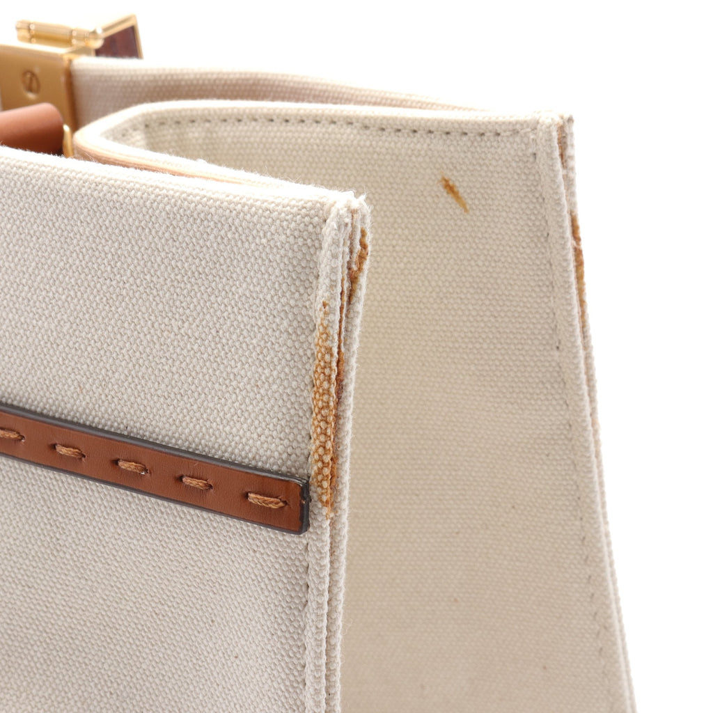FENDI SUNSHINE MEDIUM Sunshine Medium Handbag Tote bag Canvas Ivory