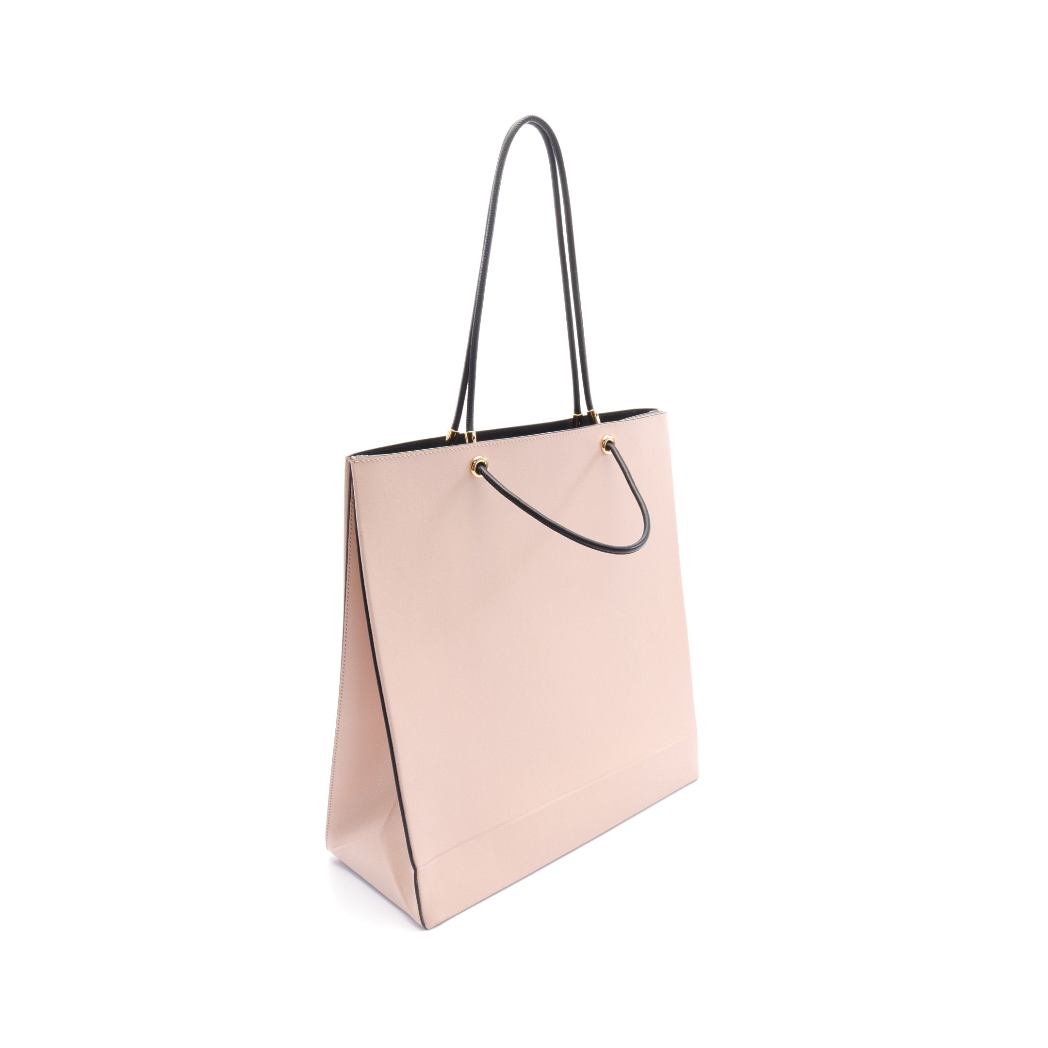 FENDI Fendi Bag Medium Shopping bag Shoulder bag Tote bag Leather Pink Black 2WAY