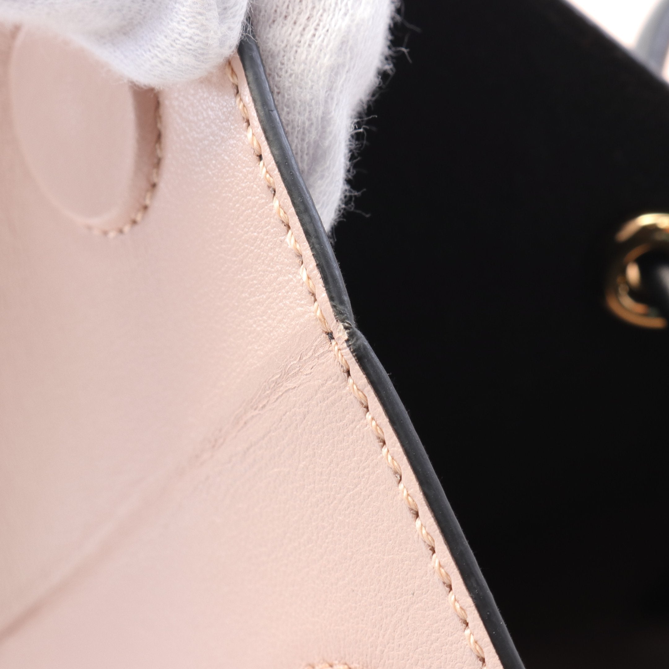 FENDI Fendi Bag Medium Shopping bag Shoulder bag Tote bag Leather Pink Black 2WAY