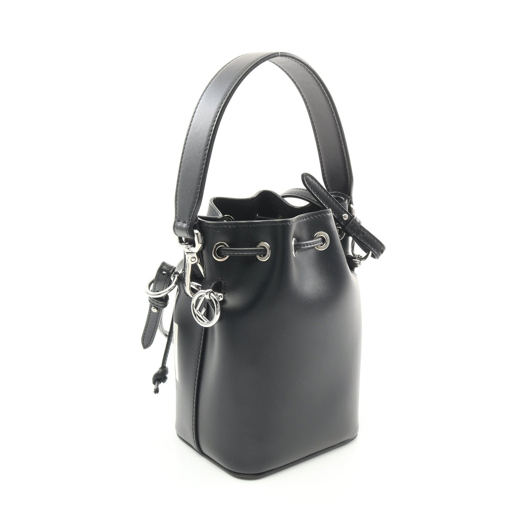 FENDI Mini Montresor Handbag Leather Black 2WAY