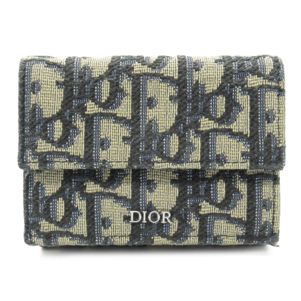 Dior Oblique Tri-fold wallet Trifold wallet Others Jacquard Navy