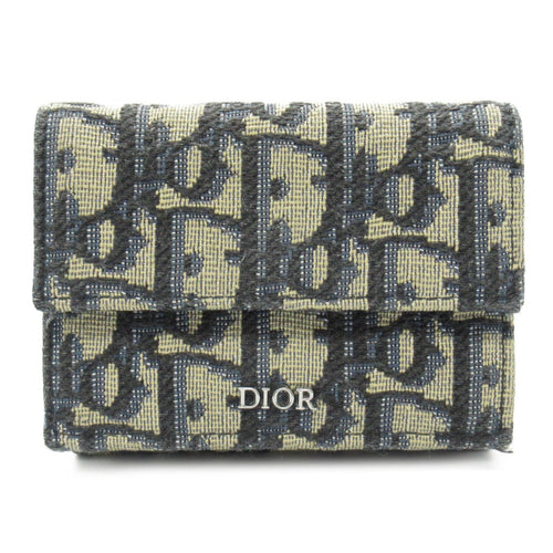 Dior Oblique Tri-fold wallet Trifold wallet Others Jacquard Navy