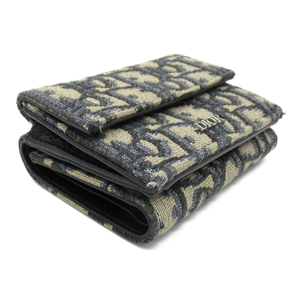 Dior Oblique Tri-fold wallet Trifold wallet Others Jacquard Navy
