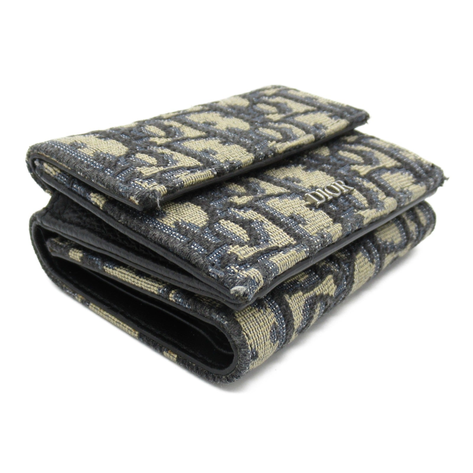 Dior Oblique Tri-fold wallet Trifold wallet Others Jacquard Navy