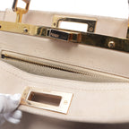 FENDI Peekaboo Regular Selleria Handbag Leather Pink beige
