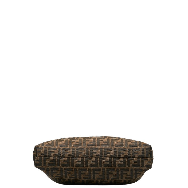 Fendi Zuka One-Shoulder Bag Brown Canvas Leather  Fendi