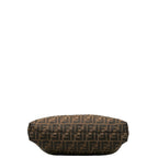 Fendi Zuka One-Shoulder Bag Brown Canvas Leather  Fendi