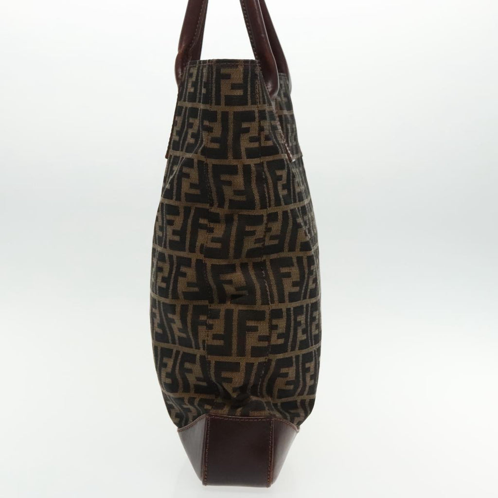 FENDI Zucca Canvas Tote Bag Brown Black Silver94701