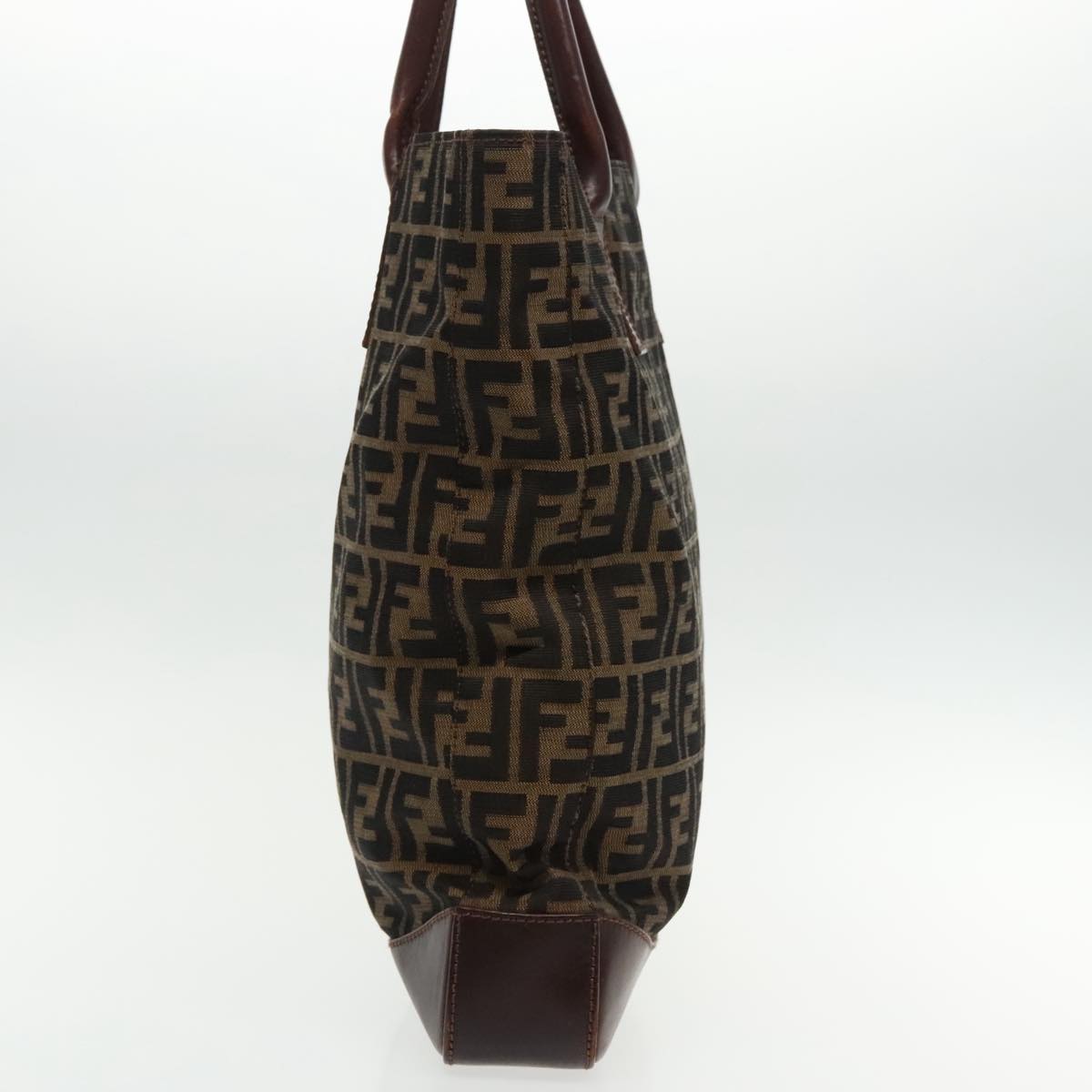 FENDI Zucca Canvas Tote Bag Brown Black Silver94701