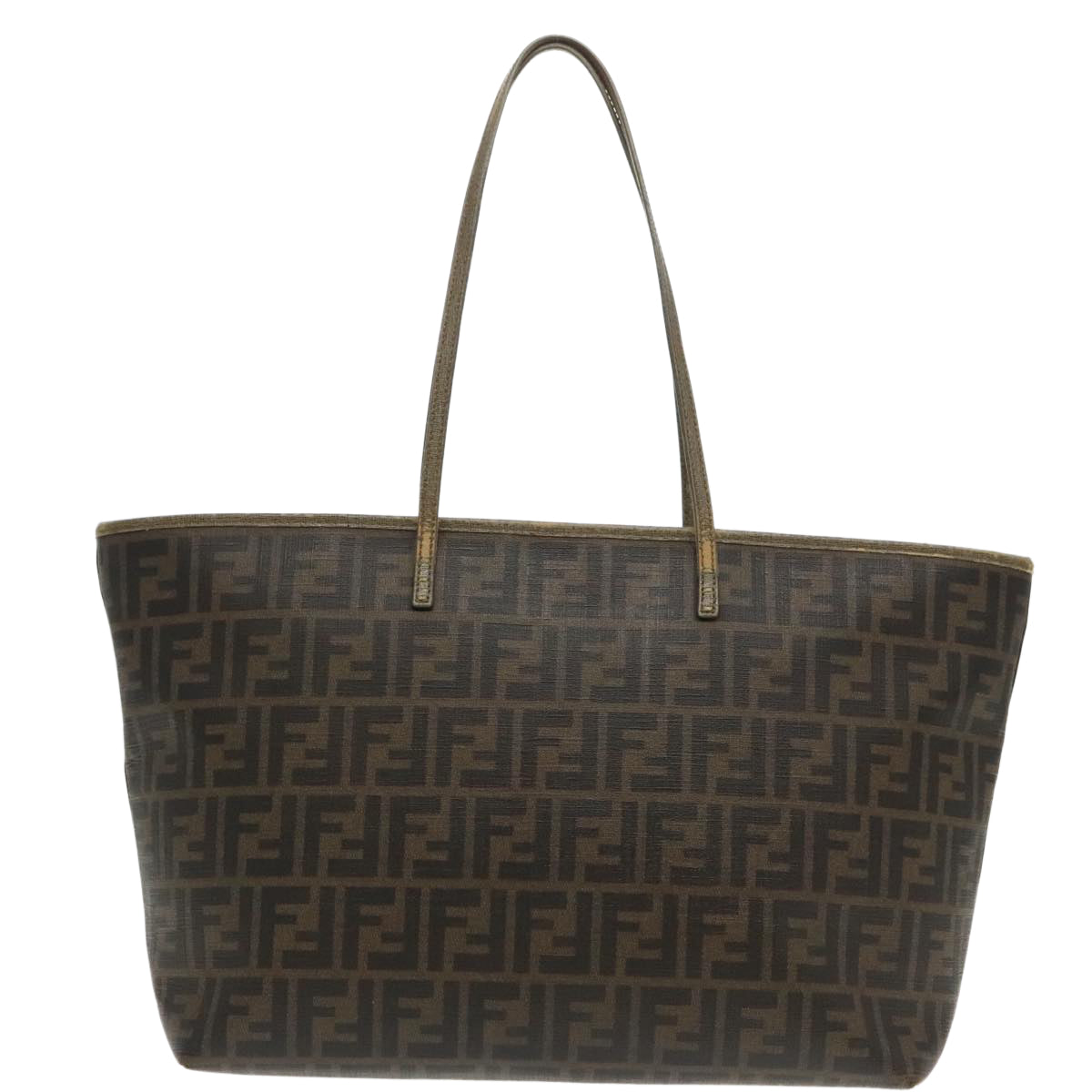 FENDI Zucca Canvas Tote Bag Brown Black Gold94724