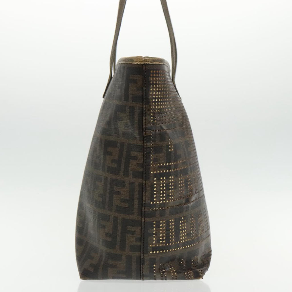 FENDI Zucca Canvas Tote Bag Brown Black Gold94724