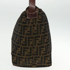 FENDI Zucca Canvas Shoulder Bag Brown Black gold94791