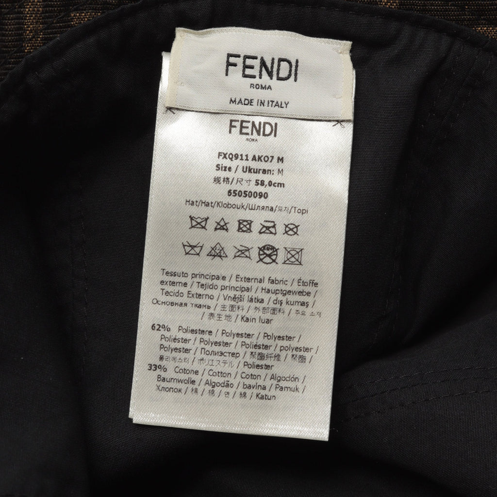 FENDI Zucca pattern Bucket hat Hat Canvas Brown