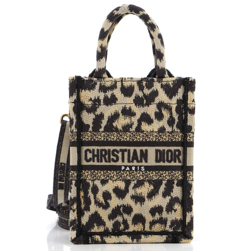 Dior Book Tote Phone Bag Embroidered Canvas Mini