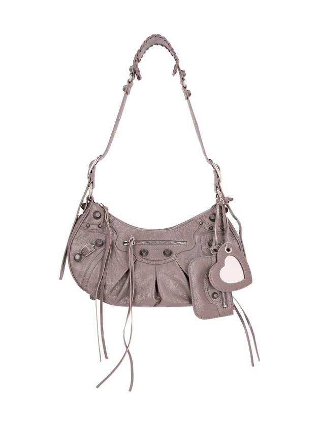 Balenciaga Le Cagole Small Leather Shoulder Bag Grey