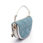 Dior Canage Chain shoulder bag Leather Light blue White Black 2WAY