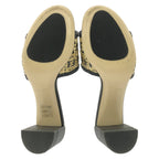 FENDI Mule Mule Sandals Fabric Beige