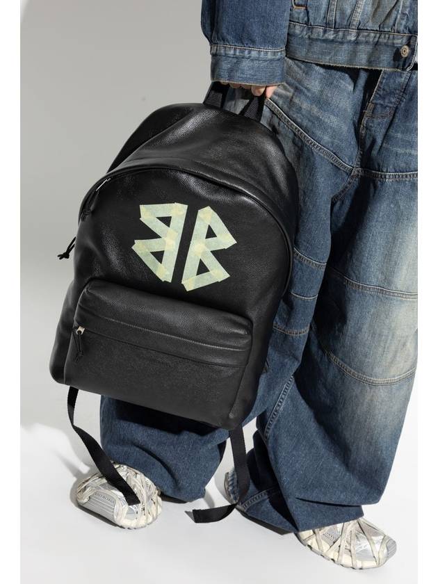Balenciaga Balenciaga Leather Backpack, Men's, Black